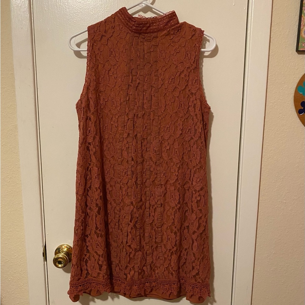 Rose Pink Sleeveless Lace Dress - Xhilaration - Large